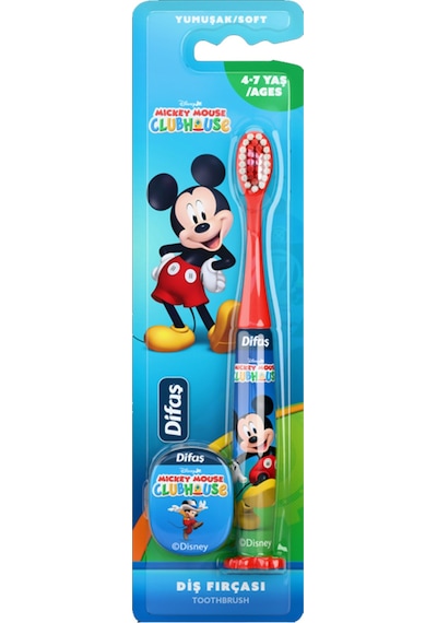 Difaş Mickey Mouse Diş Fırçası 4-7 Yaş 3 Adet