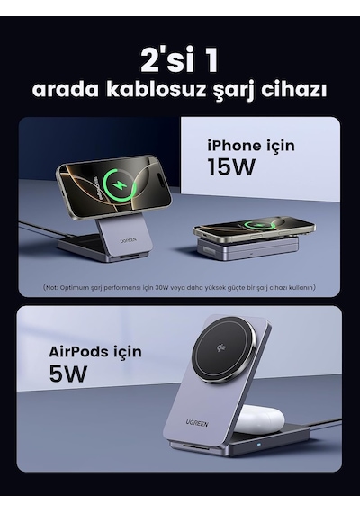 Magflow Qi2 Sertifikalı 15w İphone Şarj İstasyonu, Magsafe İle Uyumlu 2'si 1 Arada Manyetik Şarj İstasyonu, İphone 16,16 Pro,16 Pro Max,15,14,13,airpods İçin Katlanabilir Kablosuz Şarj Cihazı Çok Renkli Magflow Qi2 Sertifikalı 15w İphone Şarj İstasyonu, Magsafe İle Uyumlu 2'si 1 Arada Manyetik Şarj İstasyonu, İphone 16,16 Pro,16 Pro Max,15,14,13,airpods İçin Katlanabilir Kablosuz Şarj Cihazı Çok Renkli