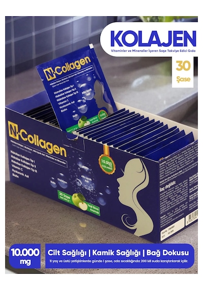 N-Collagen Hidrolize Kolajen Tip I-II-III 1000 Mg 30 Saşe