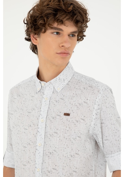 U.s. Polo Assn. Erkek Taş Gömlek Desenli 50288660-vr049 Taş