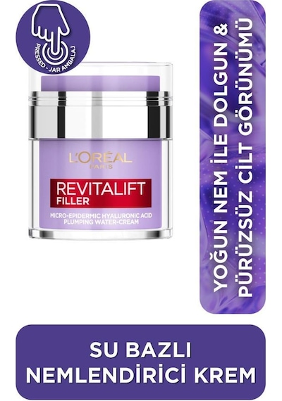 Revitalift Filler Dolgunlaştırıcı Su Bazlı Pressed Jar Nemlendirici Yüz Kremi 50 ML