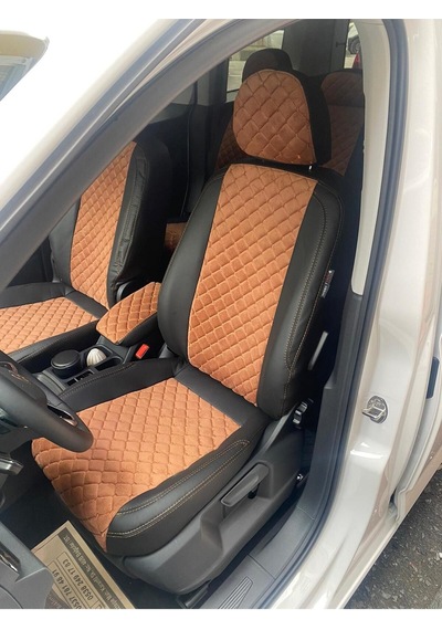 Volkswagen Caddy-2021-2023 Uyumlu-özel Dikim Taytüyü Deri Karışımı