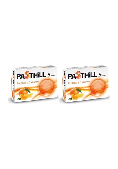Pasthill Portakal 24 Adet Boğaz Pastil 2'li Paket