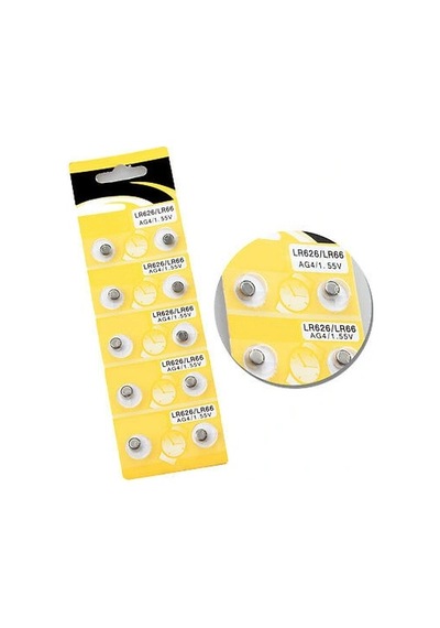 Saat Pili - Düğme Pil 10lu Paket Lr626-lr66 Ag4-1.55v Açık Mavi
