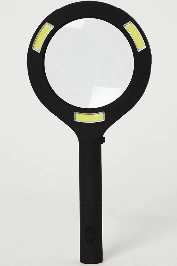 3 Ledli Işıklı El Büyüteci 250 Lümen Beyaz Işık Büyüteç 3x Zoom Tamirci Büyüteç Wt374