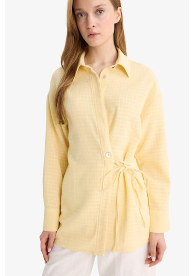 Defacto Relax Fit Müslin Uzun Kollu Tunik F1477ax25auyl513 Sarı
