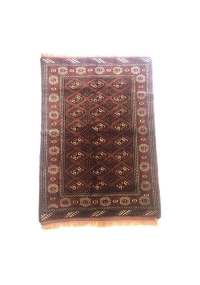Antik İran Türkmen El Dokuması Yün Halı 145x104cm 1.5m2 Teşhir Ürün