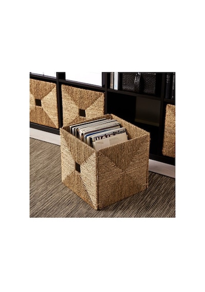 Ikea Knıpsa El Örgüsü Hasır Saklama Sepeti 32 X 33 X 32 Cm Kahverengi