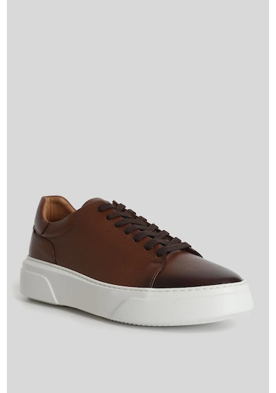 Lufian Tommy Erkek Deri Sneaker Ayakkabı Kahve Kahve