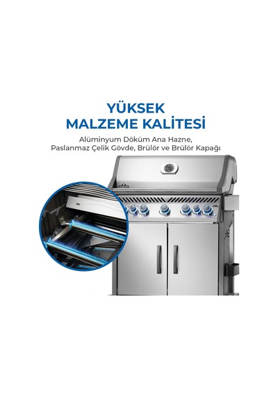 Napoleon Rogue Pro S 625 Rsıb Gazlı Mangal Gri