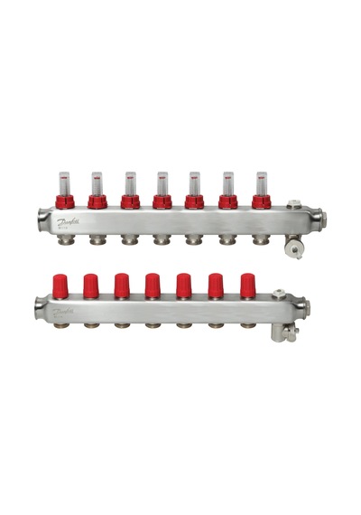 Danfoss 7'li Paslanmaz Çelik Debimetreli Kollektör Seti - 088u0757