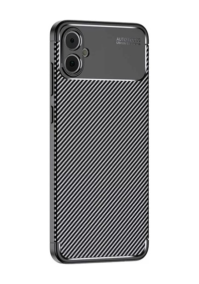Samsung Uyumlu Galaxy A05 Uyumlu Kılıf Auto Focus Karbon Kapak - Siyah