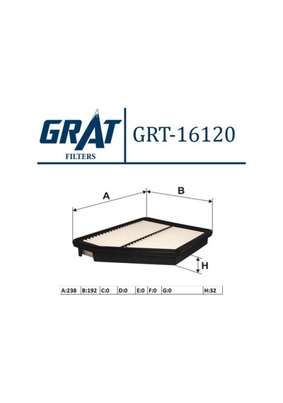 GRAT 16120 HAVA FİLTRESİ MATRIX 06-10 1.5 CRDI