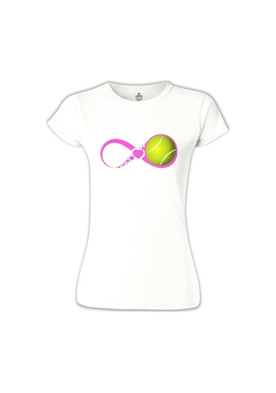 Tenis - Love Beyaz Kadın Tshirt 001