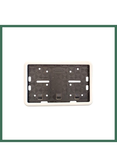 En-cag Çerçeveli Motor Plakalık Plaka Altlığı Beyaz 17x26 Cm Bss
