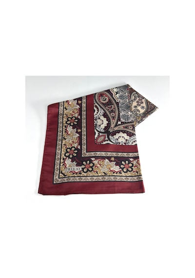 Miray Nevada Büyük Boy Organik Pamuk Eşarp - 120 X 120 - 06452 Bordo