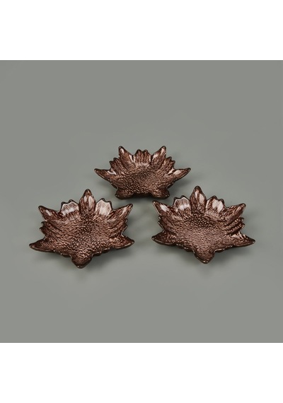 Kitchen Armoni 3'lü Çerezlik - Kahverengi - 15 Cm Renkli