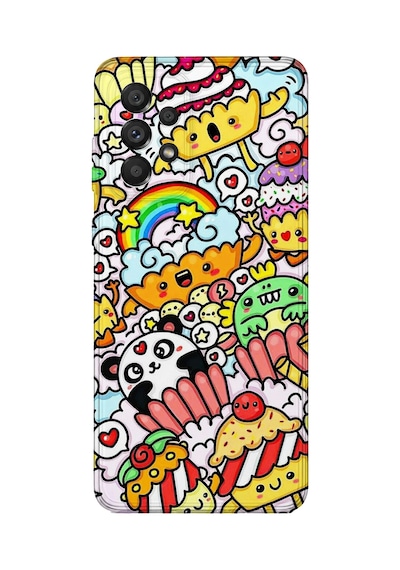 Samsung Galaxy M52 Uyumlu Baskılı Şeffaf Telefon Kılıfı Koleksiyon: Snacktoon Delight 2