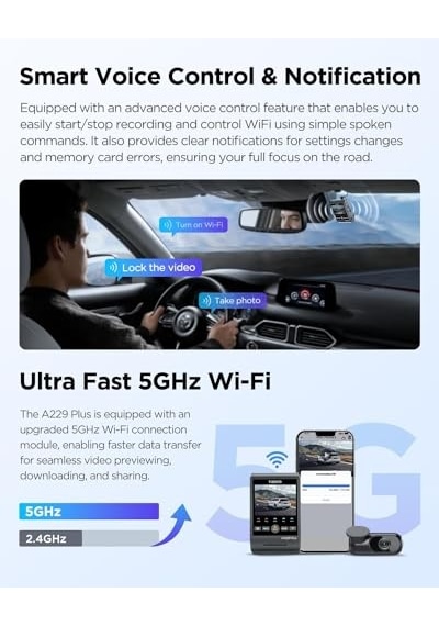 3 Kameralı Ön-ıç-arka 2k 2k 1080p Hdr Starvis 2 Wifi S Li Araç Kamerası Diğer