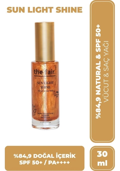 The Fair Sun Light Shine SpPF50+ 30 ML + Saç Bakım Yağı