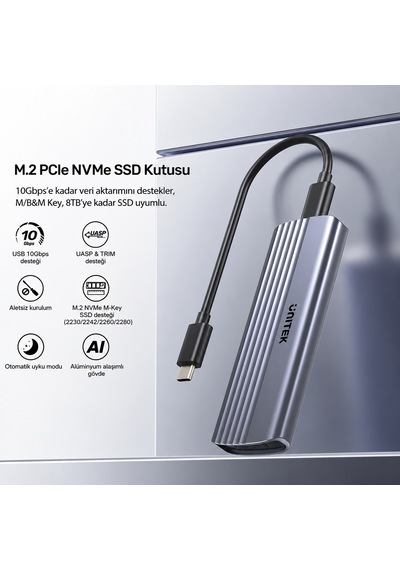Unıtek M.2 Pcıe Nvme Usb-c Ssd Kutusu S1241b01