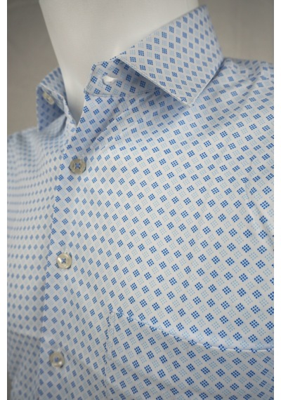 Elitpark Blue Point Pattern Pamuklu Cepli Klasik Fit Premium Erkek Gömlek Buz Mavisi - Mavi Nokta Desen Elitpark Blue Point Pattern Pamuklu Cepli Klasik Fit Premium Erkek Gömlek Buz Mavisi - Mavi Nokta Desen