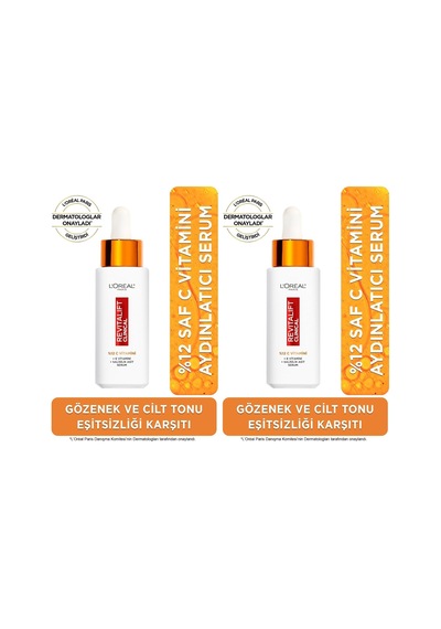 L'oréal Parıs Revitalift Clinical%12 Saf C Vitamini Aydınlatıcı Serum 2 Paketi