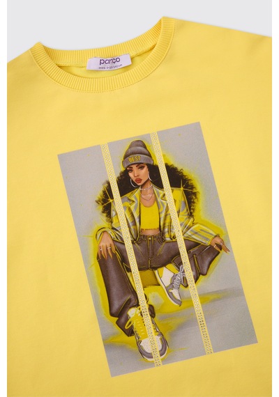 Panço Kız Çocuk Sarı Sweatshirt 2521gk08055