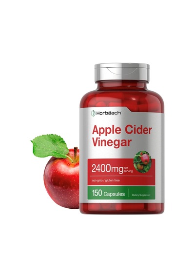 Horbaach Apple Cider Vinegar Capsules 2400mg 150 Count Non-gm...