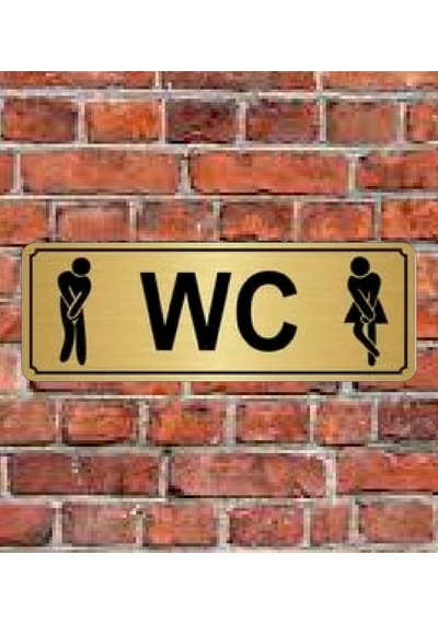 10X20 Cm Wc Bay Bayan Yazılı Metal Yönlendirme Levhası