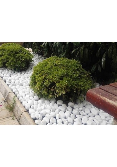 Beyaz Dolomit Taş 15 Kg 4-6 Cm Dekoratif Taş Bahçe Süs Taşı