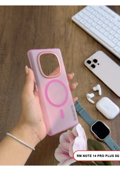 Redmi Note 14 Pro Plus 5g Magsafe Uyumlu Mat Sert Klein Kılıf Pembe