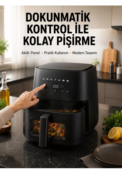 Dijital Dokunmatik Air Fryer Yağsız Sıcak Hava Fritözü 3344604