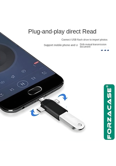 Micro Usb Type-c Lightning To 4in1 Otg Usb Çevirci Adaptör Fc930