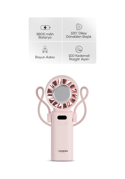 Xenon Smart Peltier Buz Soğutmalı El Vantilatörü 100 Kademe, 3600mah, 8300 Rpm, Usb-c, Askılı