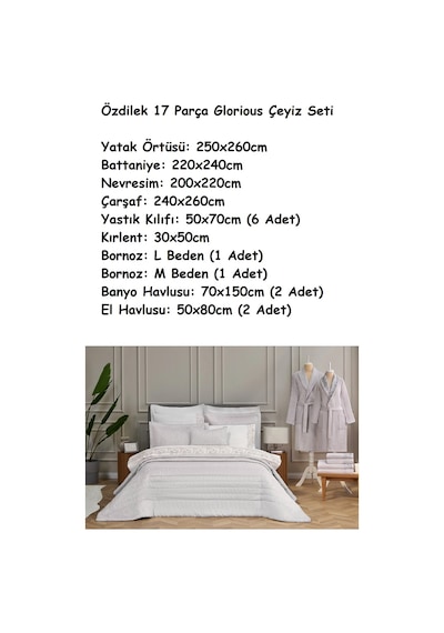 Özdilek 17 Parça -glorious Krem- Çeyiz Seti