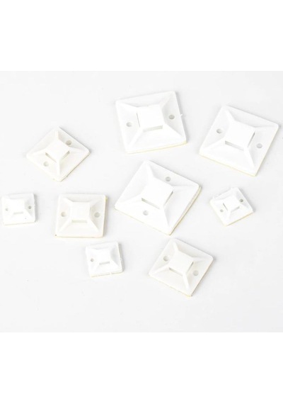 Çetsan Yapışkanlı Kroşe 19X19 Mm-100 Adet Kablo Bağı Kroşesi Yapı