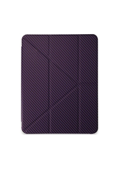 İpad Uyumlu  Pro 13 2024 Kılıf Color Karbon Tablet Kılıfı - Derin Mor