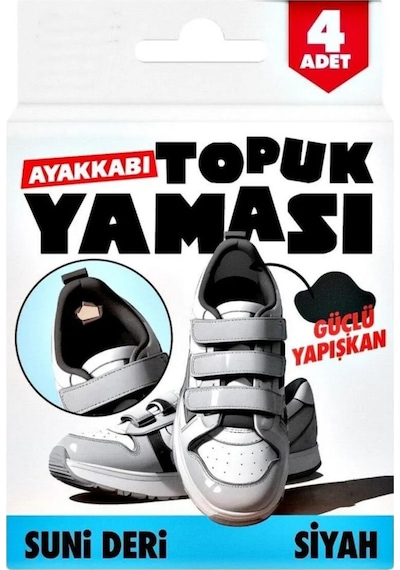 Ayakkabı Topuk Yaması Kendinden Yapışkanlı Ayakkabı Tamir Bandı Siyah 2'li Paket