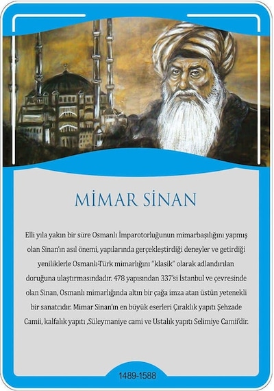 Türk Büyükleri - Mimar Sinan Afişi