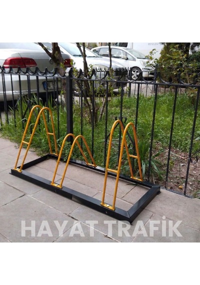 3'lü Bisiklet Park Yeri Ekonomik Çift Yönlü 110 X 40 Cm