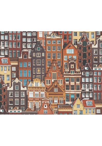 Adawall Roka 16m2 Duvar Kağıdı 23101 Serı Manzara Desen 3boyutlu Silinebilir Kırmızı - Kahverengi