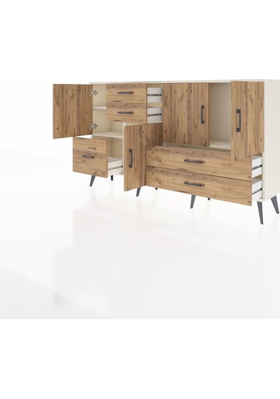 Arges Konsol 4 Raflı 5 Çekmeceli 4 Kapaklı 176x30x99 Aytaşı-çam Atlas Çam - Aytası Arges Konsol 4 Raflı 5 Çekmeceli 4 Kapaklı 176x30x99 Aytaşı-çam Atlas Çam - Aytası