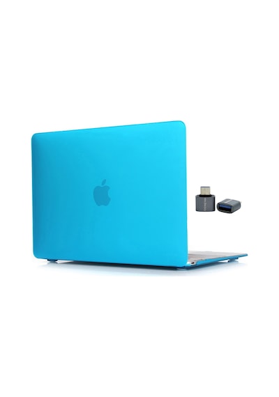 Macbook Air M1 Kılıf 13 İnç Mat Buzlu Flu Touchıdli M1 Air A2337 A2179 A1932 İle Uyumlu Açık Mavi