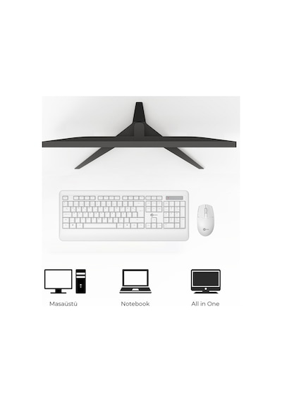 Lecoo KW202 Kablosuz Türkçe Q Klavye & Mouse Set
