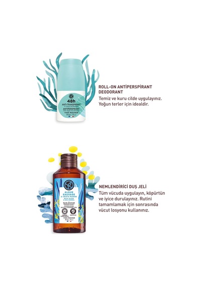 Yves Rocher Okyanus Algleri Roll-on Ve Duş Jeli Banyo Seti-9916816 200 Ml Diğer