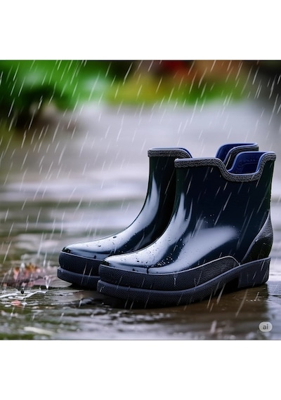 Potin Unisex Yağmur Botu 36-40 Siyah Siyah