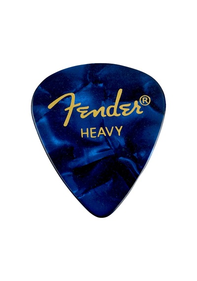 Fender 1980351702 Premium Celluloid 351 Shape Thin Gitar Penası Blue Moto Mavi İnci Desen Hafif Ve Esnek Çalım Hissi 12'li