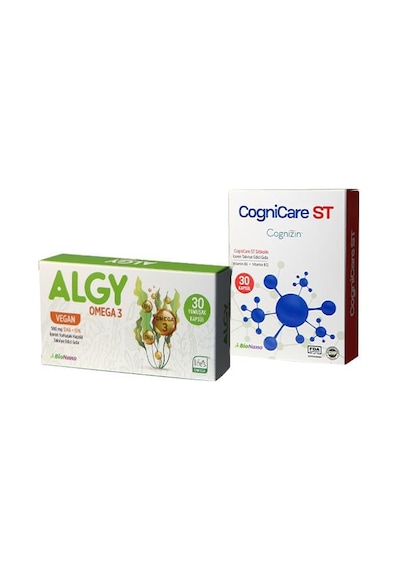 Algy Omega 3 Yüksek Dha & Cognicare St Tek Kapsülde 250 Mg Cognizin Sitikolin - B6 - B12
