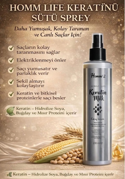 Homm Life Keratin Sütü Saç Spreyi 200 ML